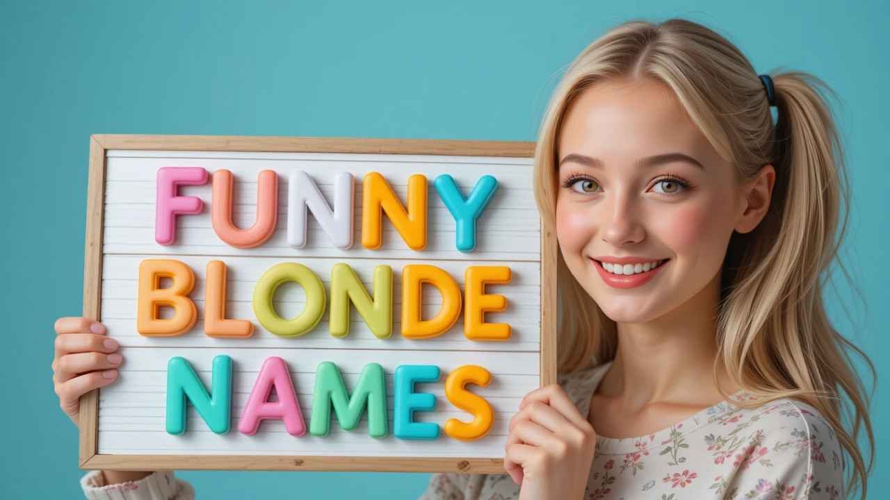 funny blonde names