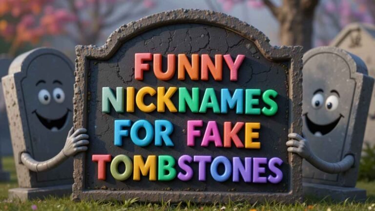 funny names for fake tombstones