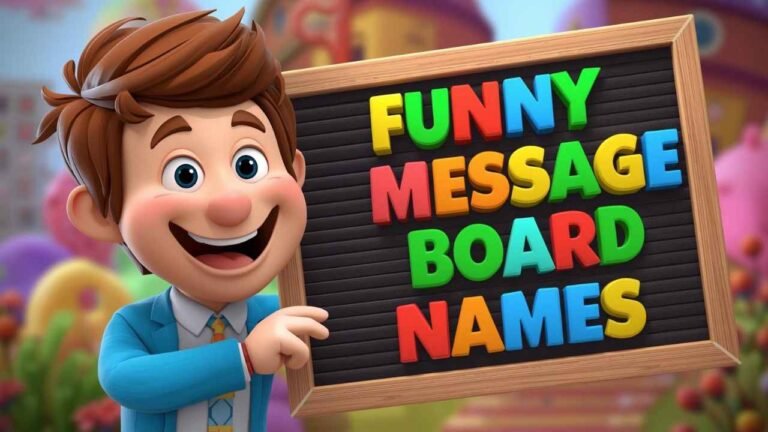 funny message board names