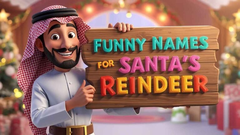 funny names for santa's reindeer